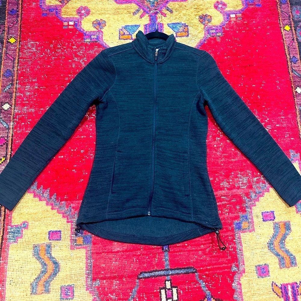 ORVIS Navy fleece zip up sz S